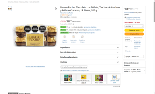 Ferrero Rocher 16 Piezas 200g por $85 | Oferta Amazon