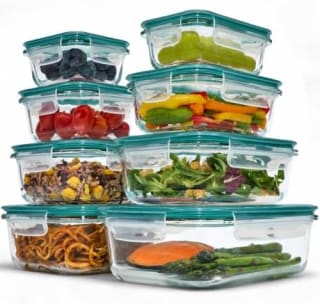uandu Lot de 8 Boîtes Alimentaires en Verre Hermétiques pour 19,99€ chez Amazon