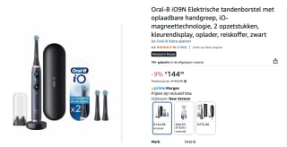 Oral-B iO 9N Elektrische Tandenborstel voor €144,99 bij Amazon
