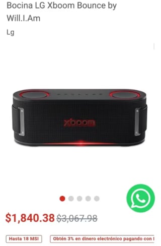 Bocina LG Xboom Bounce por Will.I.Am por $1,799 | CityClub