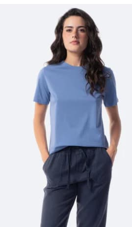 Camiseta manga corta básica en color oceano de Mujer TEX BASIC por 3.99€