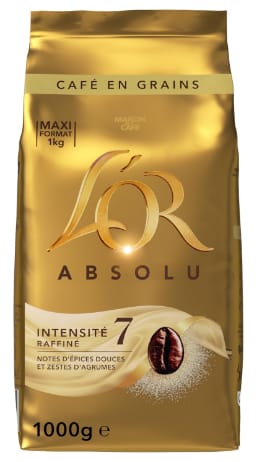 1Kg de café en grains L’OR absolu à 31,89€