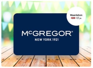 Waardebon t.w.v. €20 te besteden bij McGregor voor €7,95 bij Tripper