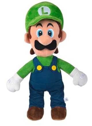 Peluche Luigi 50cm Super Mario por 18.50€.