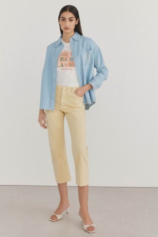 Jeans straight capri basic para Mujer Pdero del Hierro por 25€