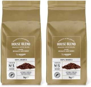 by Amazon House Blend café en grains 2kg (2 × 1kg) pour 26,04€ chez Amazon