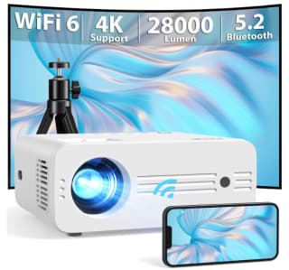 Vidéoprojecteur 4K 28000 Lumens WiFi-6 Bluetooth avec Trépied à 169,99€