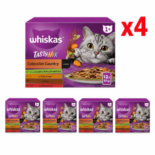 Pack Whiskas TastyMix Colección Country 4 x (12 x 85 g) por 11.99€