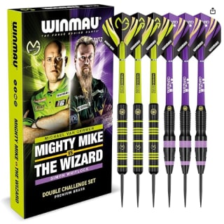 Jeu de 6 fléchettes WINMAU Steeltip de 22 g avec ailettes et tiges à 29,90€