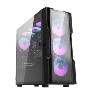 Torre PC Caja Darkflash DK431 Vidrio Templado Negro + 4 Ventiladores RGB por 56.99€