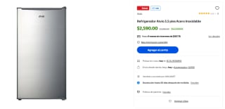 Refrigerador Atvio 3.5 pies Acero Inoxidable por $2,230 | Walmart