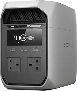 EF ECOFLOW DELTA 3 Classic Portable Power Station, 1024Wh LiFePO4 Battery, 1800W AC