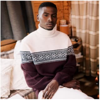 Pull pour homme à manches longues prune à 19,99€
