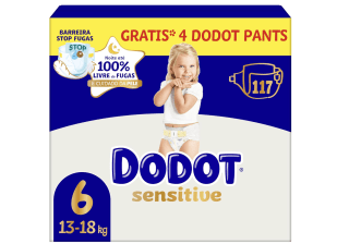Dodot sensitive talla 6 pack mensual por 45,04€