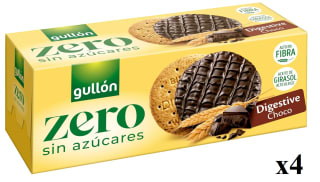 4 Paquetes de Gullón Galleta Digestive Chocolate,ZERO sin azúcar 270g por 4.44€