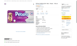 Servilletas PETALO 160uds por $20 | Oferta Amazon