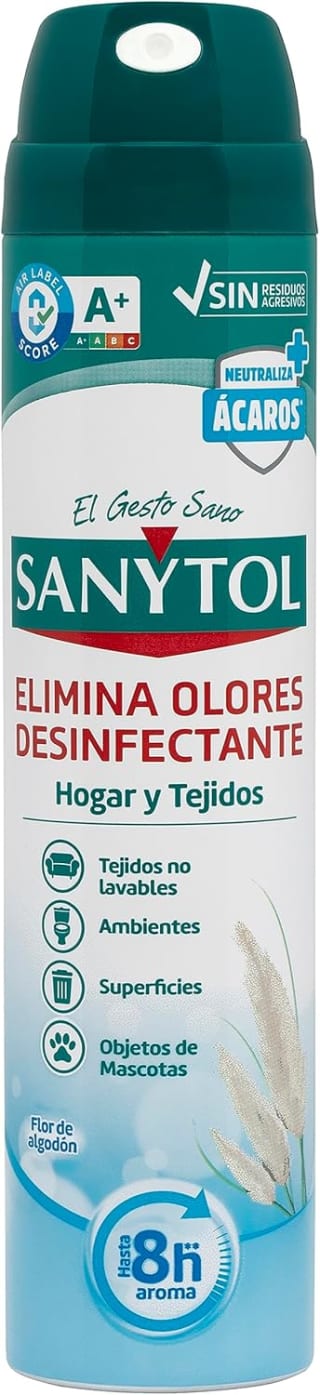2 botes Sanytol Desinfectante Hogar y Tejidos, Elimina Bacterias 300ml por 5.98€