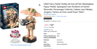 LEGO® Harry Potter™ Dobby™ de huis-elf - 76421 voor €18,08 bij Amazon