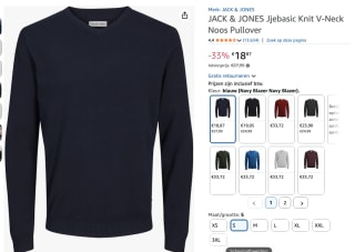 JACK & JONES Trui in Navy voor €18,87 bij Amazon