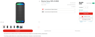 Sony SRS-XV800 por $6,659 en Sanborns