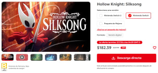 Hollow Knight: Silksong por $182 | Oferta Nintendo eShop