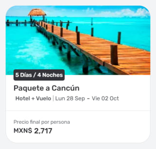Paquete a Cancún (Grand City Hotel Cancun) por $3,768 en Despegar