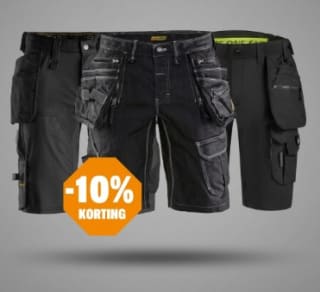 10% korting op korte werkbroeken bij Proforto geldig vanaf €150 excl. btw