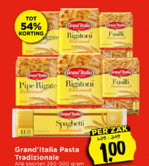 Alle Grand’Italia Tradizionali pasta voor €1 bij Vomar