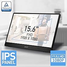 MSI Pro MP161 E2U Monitor portátil Full HD 15,6", Panel IPS 1920x1080, 60 Hz por 89€