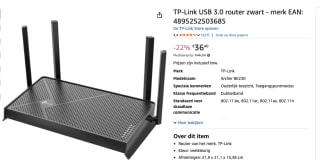 TP-Link USB 3.0 router voor €36,40 bij Amazon