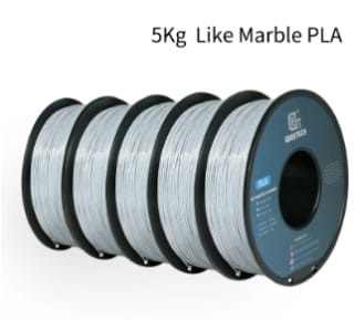 5 Kg Geeetech PLA in Marmer kleuren voor €35,79 dmv code bij Aliexpress