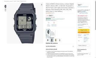 Reloj Casio G-Shock LF20W por $641 | Oferta Amazon
