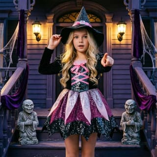 2 disfraces Bruja con Accesorios para Halloween y Carnaval por solo 0.99€