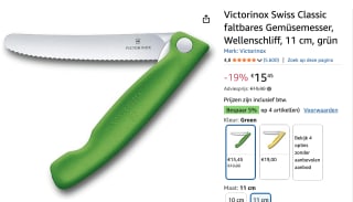 Victorinox Swiss Classic Picnic Knife 6. vouwbaar gekarteld groentemes