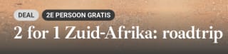 1+1 gratis op verschillende rondreizen door Zuid-Afrika
