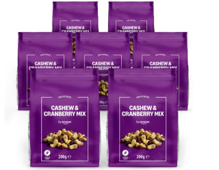 Pack 7 x 200grs de Mezcla de Anacardos y Arándanos Rojos by Amazon por 10.56€