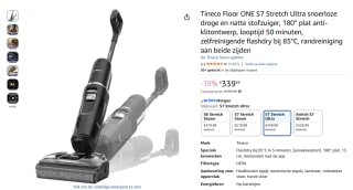 Tineco Floor One S7 Stretch Ultra Draadloze Nat- en Droogstofzuiger voor €278,99