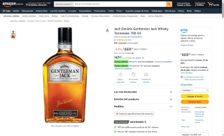 Jack Daniels Gentleman Jack Whiskey 700 ml por $465 | Oferta Amazon