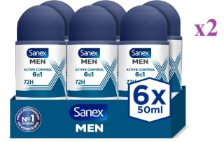 2 Packs - 6uds de 50ml de Sanex Men Active Control Desodorante Roll-On Hombre a 15.6€