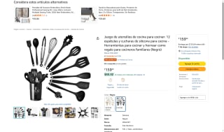 Juego 12 Utensilios Silicona por $159 | Oferta Amazon