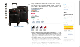 Maletas de Viaje 18” y 15” por $998 | Oferta Amazon