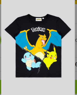 Camiseta infantil de algodón, Pokémon por 4.99€