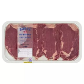 ASDA Ribeye 4 Beef Steaks 800g £12