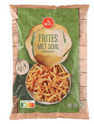 1 de Beste Friet met schil 1 kg voor €1,29 bij Dirk