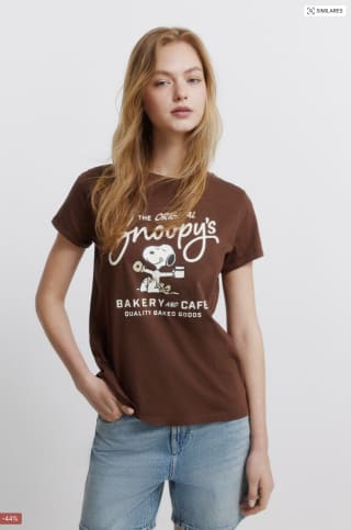 Springfield Camiseta Manga Corta Snoopy por 8,99€