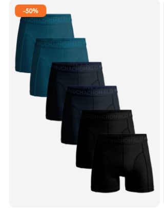 50% korting op een 6-Pack Muchachomalo ondergoed