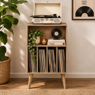 Meuble pour tourne-disque avec rangement pour vinyles DPL2 pour 69,99€ chez Motea