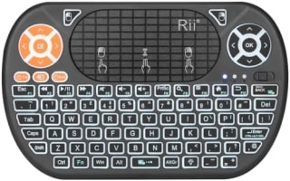 Rii Mini Keyboard with IR Remote Controller,2.4GHz Wireless Keyboard with Touchpad