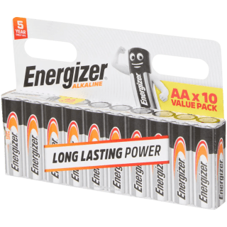 Pièces de 10 Piles alcalines Energizer AA pour 2,49€