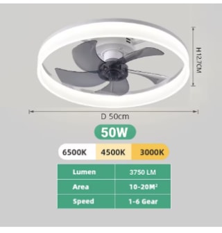 Jelena ronde plafondventilator voor € 37,36 dmv code bij Aliexpress